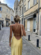 Gele zomerjurk