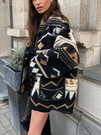Dames herfstjas met print