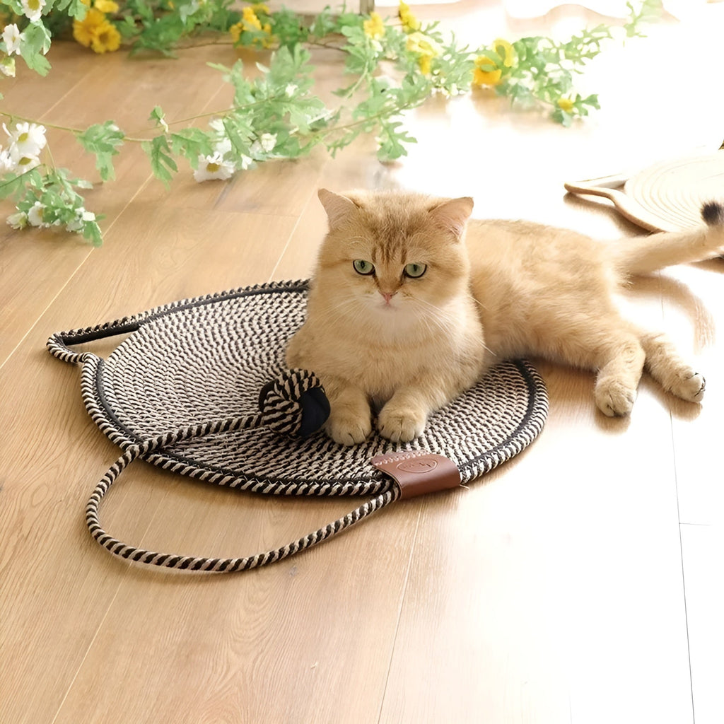 Katoenen katten krabmat van touw