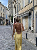 Gele zomerjurk