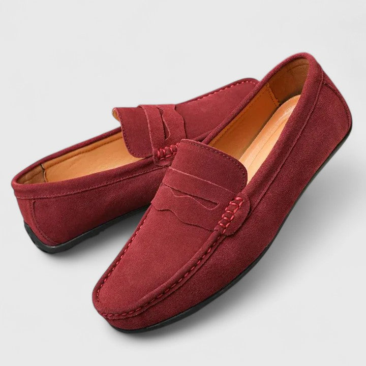 Lichte herenloafers met rubberen zool