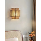 Eigentijdse rotan geweven wandlamp