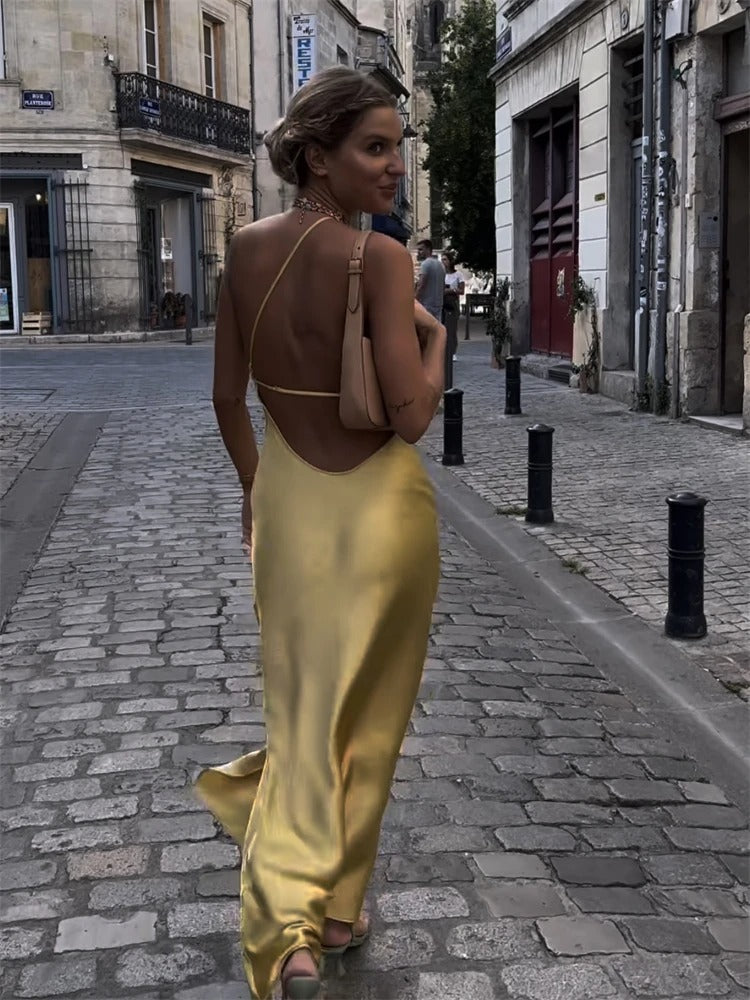 Gele zomerjurk