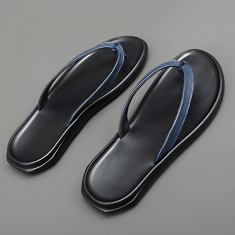 Antislip & stijlvolle herenslippers van leer voor de zomer