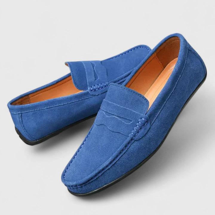 Lichte herenloafers met rubberen zool