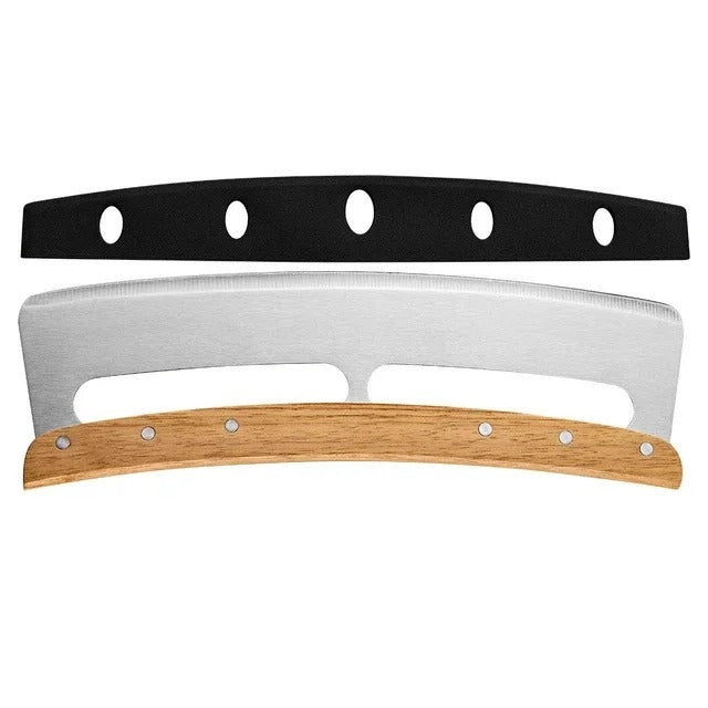 Grote pizzasnijder met gebogen roestvrijstalen mes (35 cm)