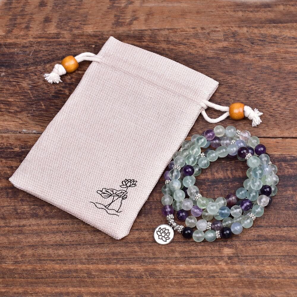 Mala-armband met fluoriet