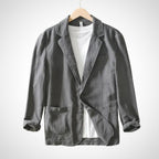 Lichte heren linnen blazer van katoenmix