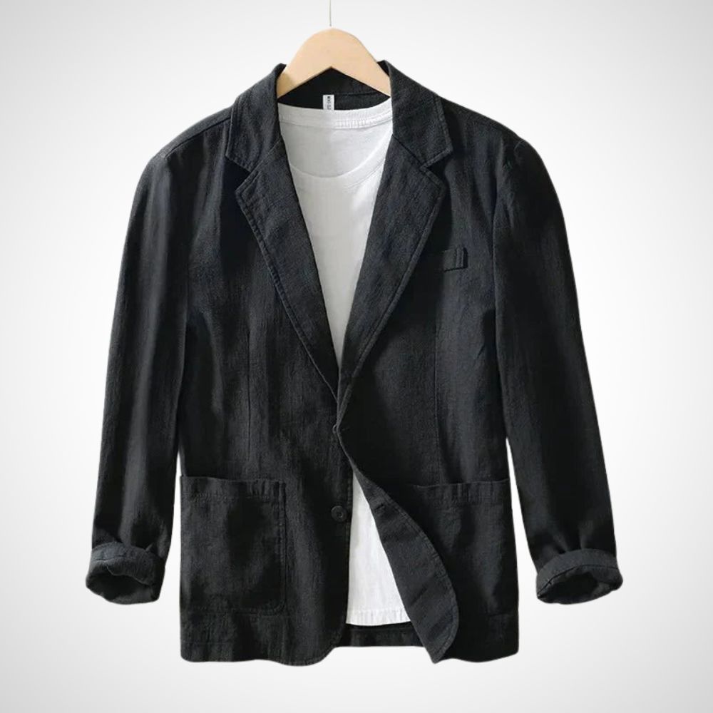 Lichte heren linnen blazer van katoenmix