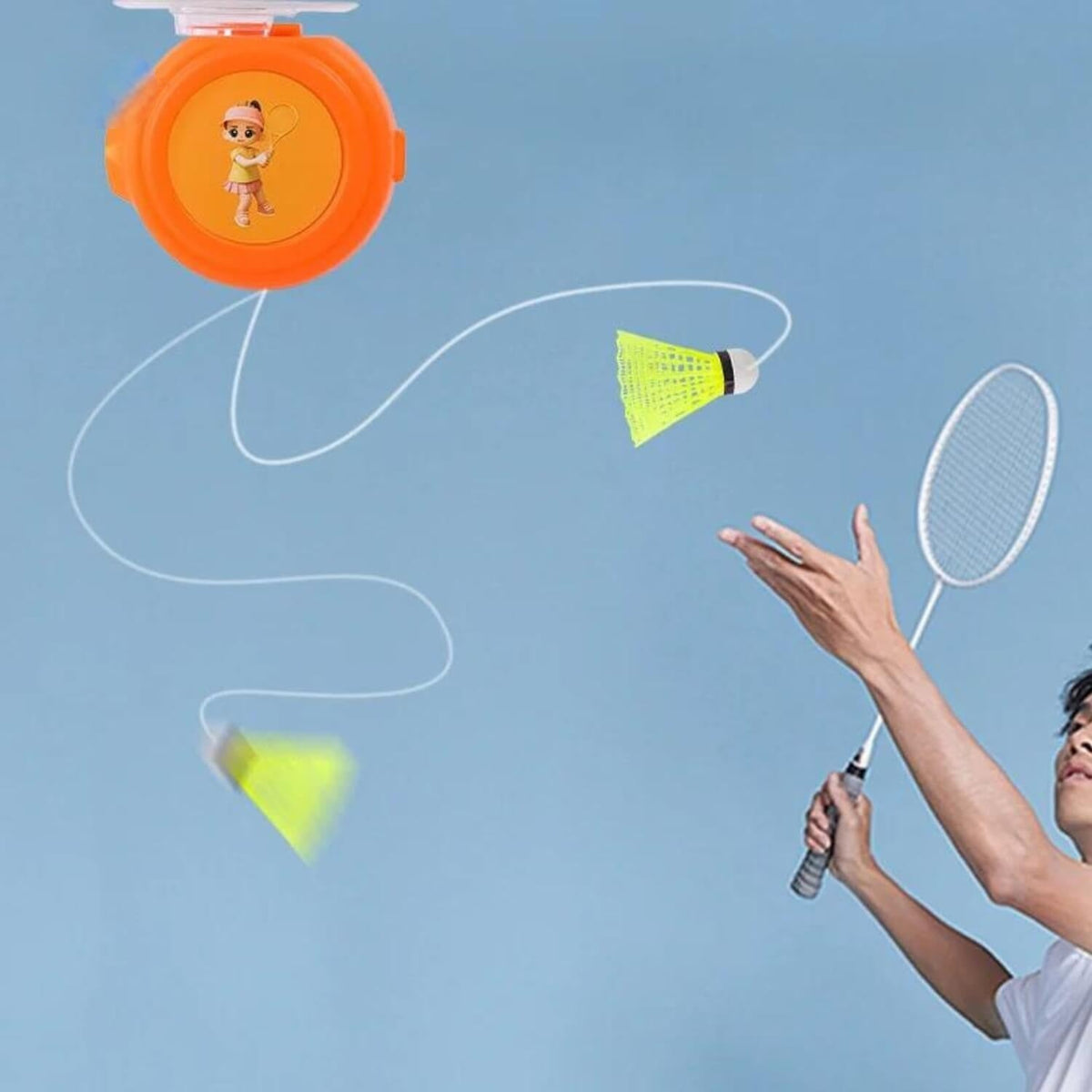 Indoor badmintontrainer voor solo training