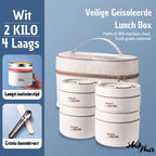 Draagbare geïsoleerde maaltijdcontainerset
