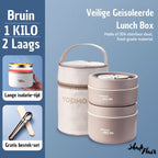 Draagbare geïsoleerde maaltijdcontainerset