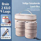 Draagbare geïsoleerde maaltijdcontainerset