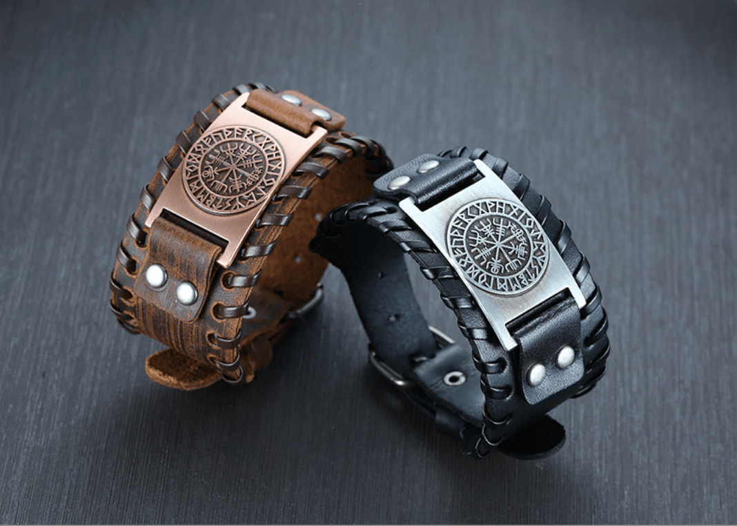Viking leren armband
