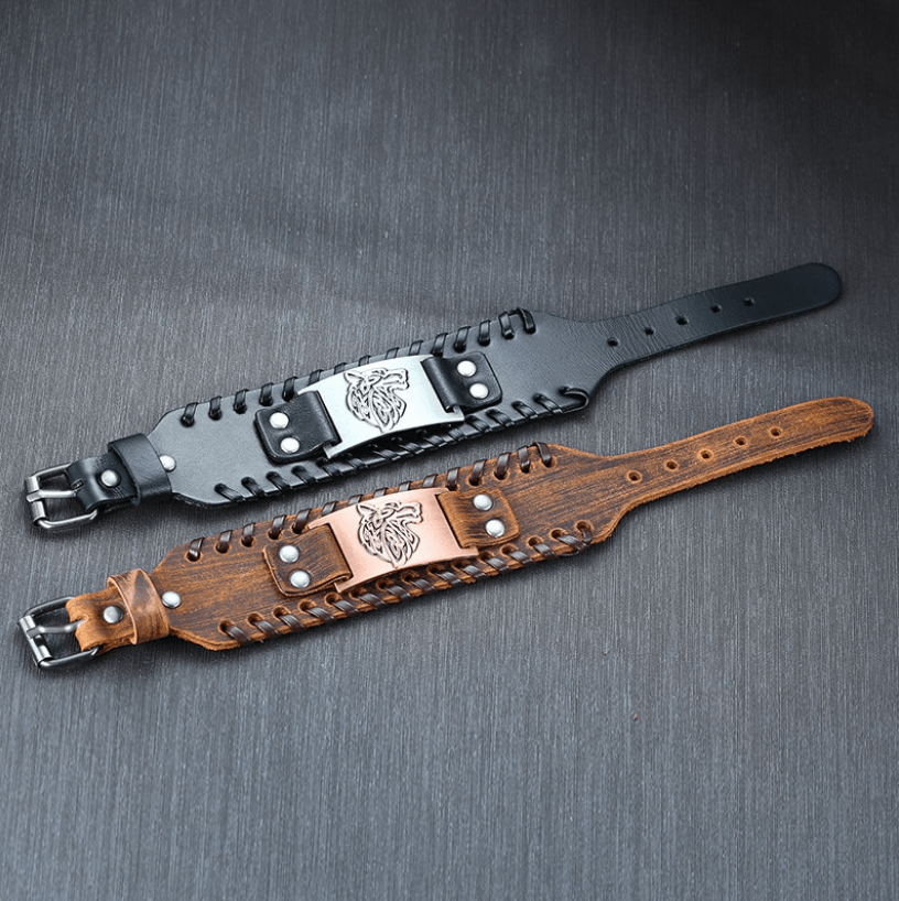 Viking leren armband