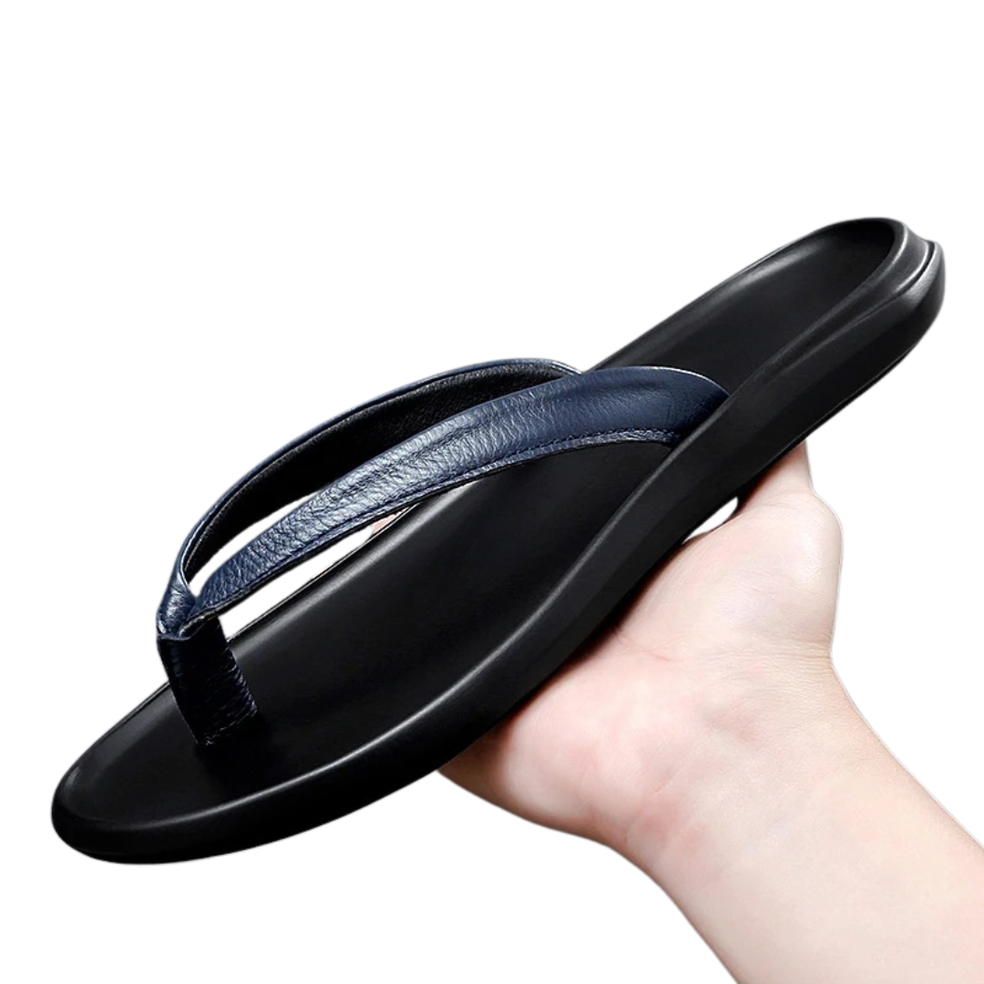 Antislip & stijlvolle herenslippers van leer voor de zomer