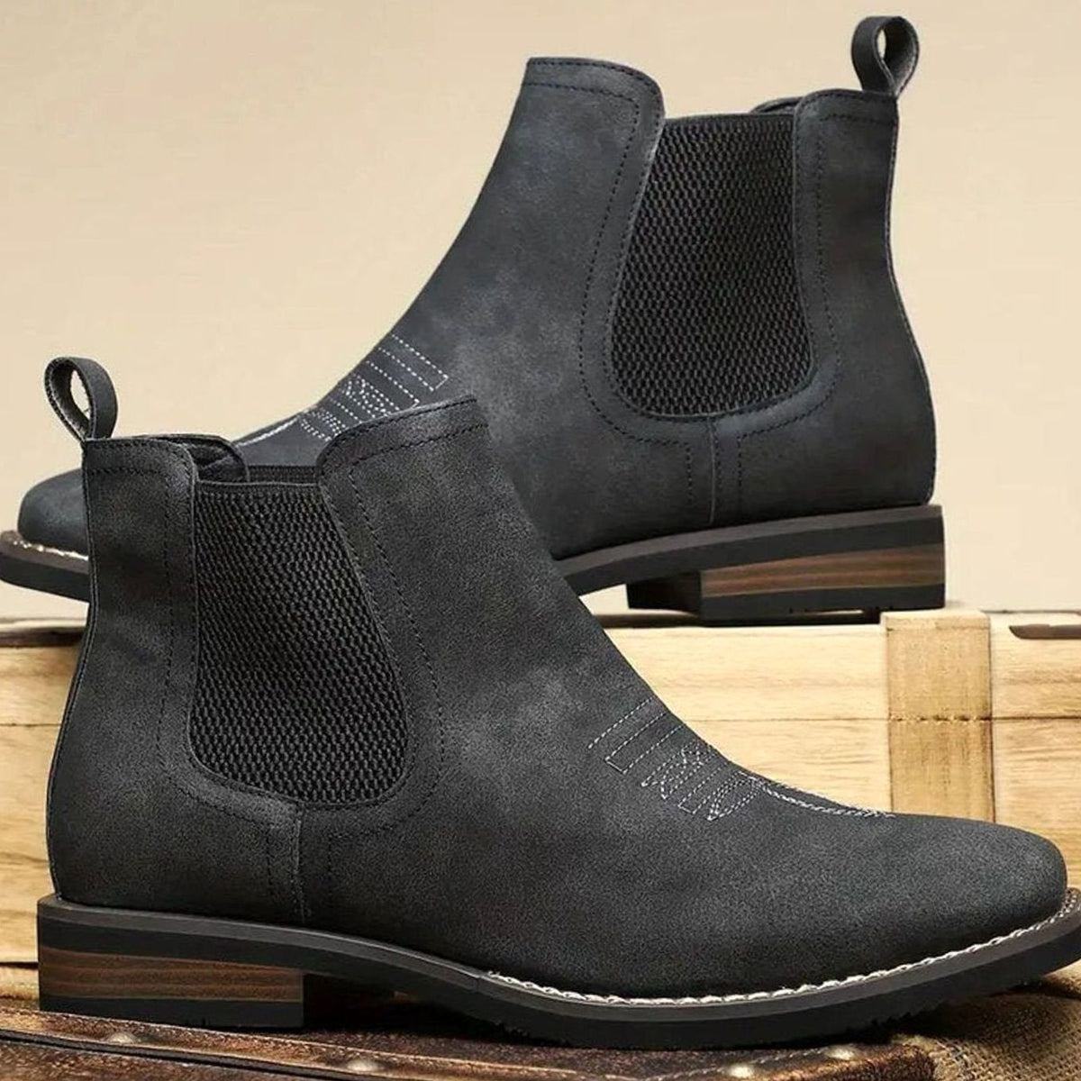 Chelsea boots voor heren van imitatieleer