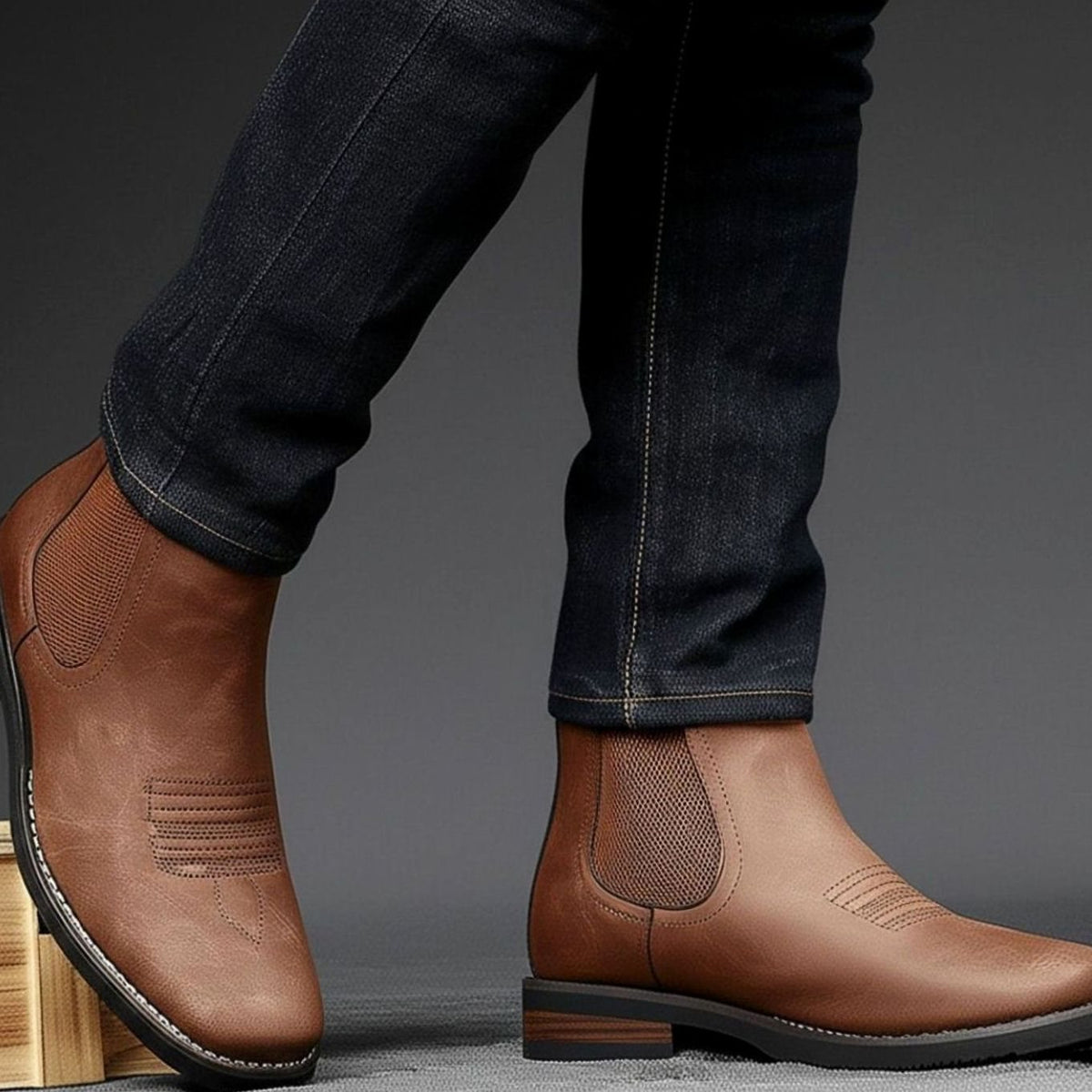 Chelsea boots voor heren van imitatieleer