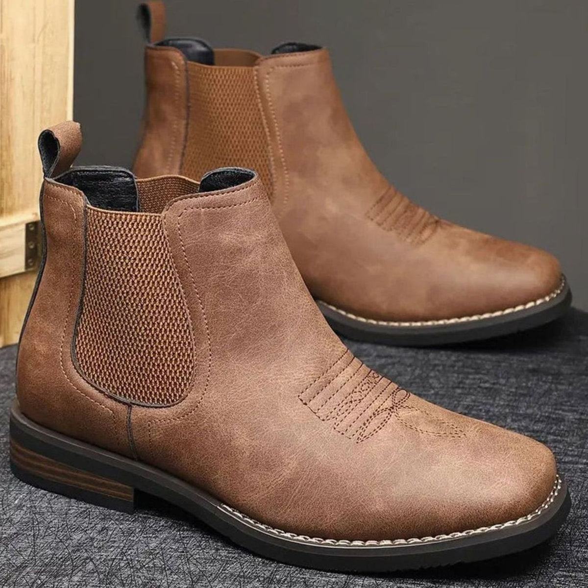 Chelsea boots voor heren van imitatieleer