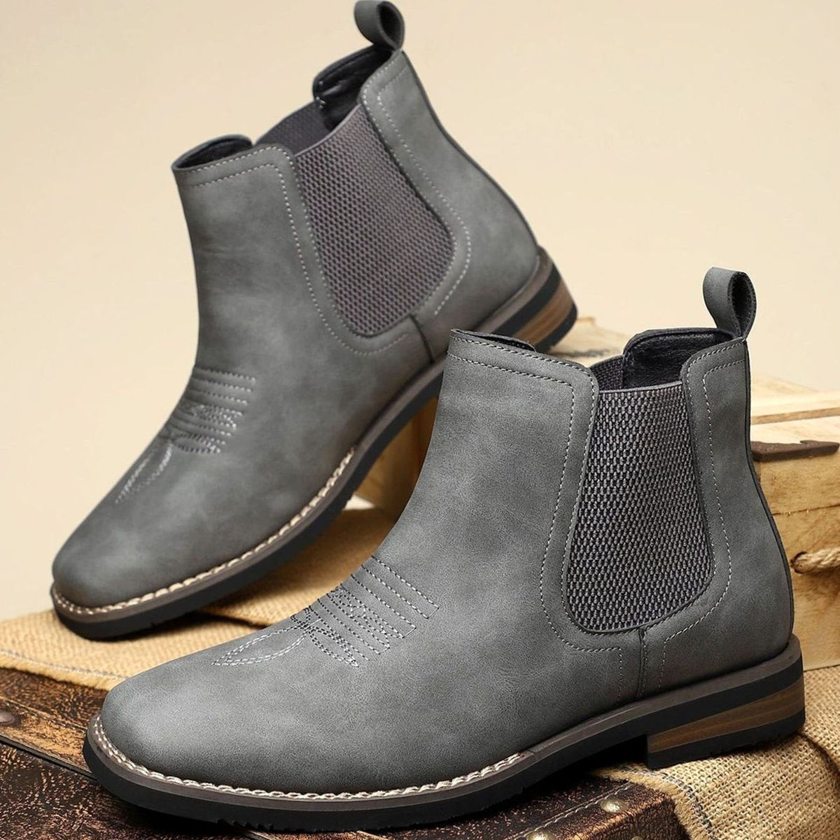 Chelsea boots voor heren van imitatieleer