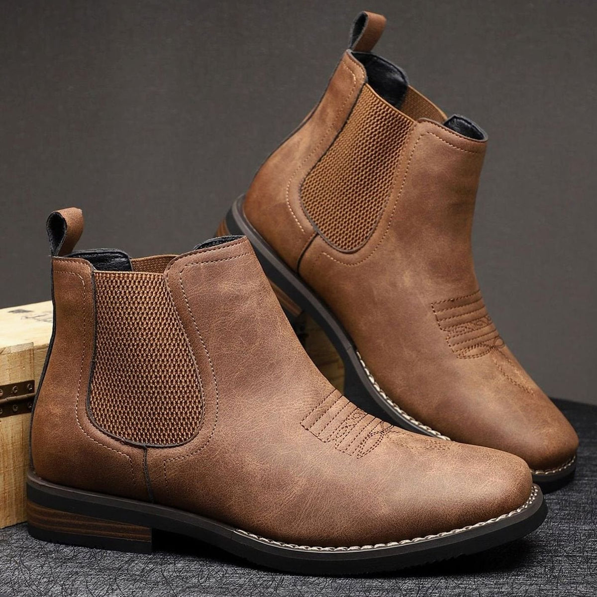Chelsea boots voor heren van imitatieleer