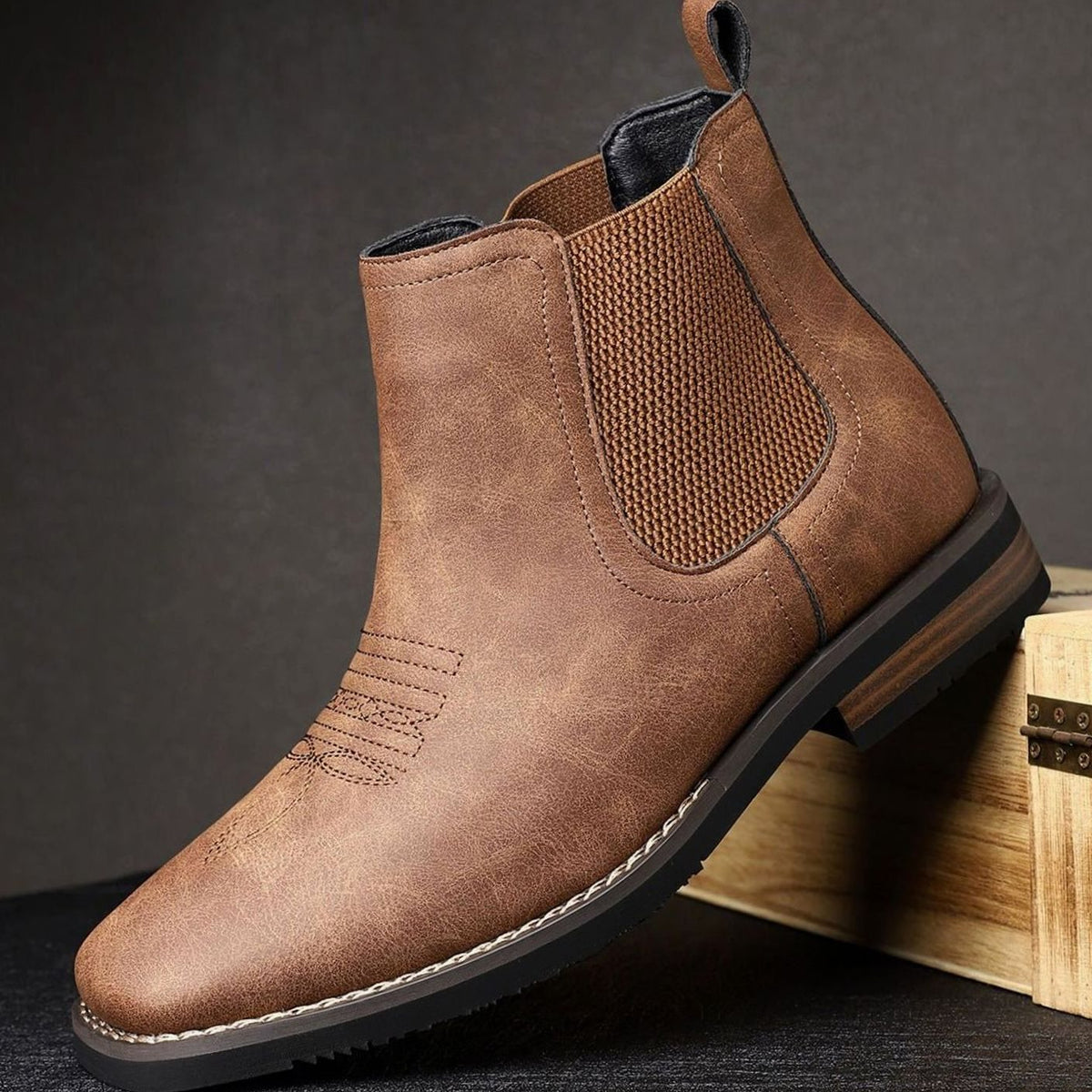 Chelsea boots voor heren van imitatieleer