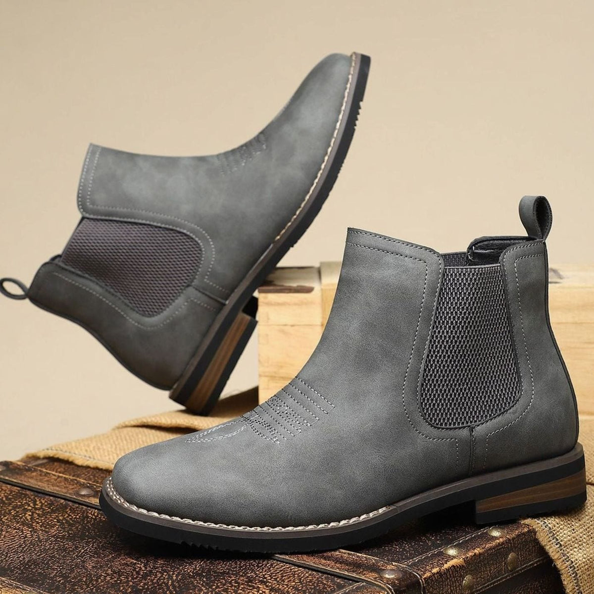 Chelsea boots voor heren van imitatieleer