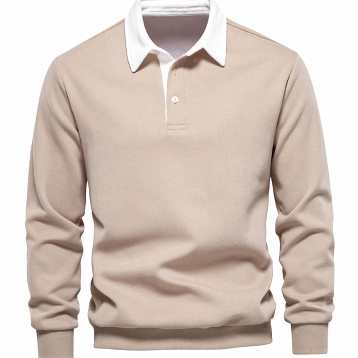 Gary | Gebreide herenpullover met polokraag en ribboorden