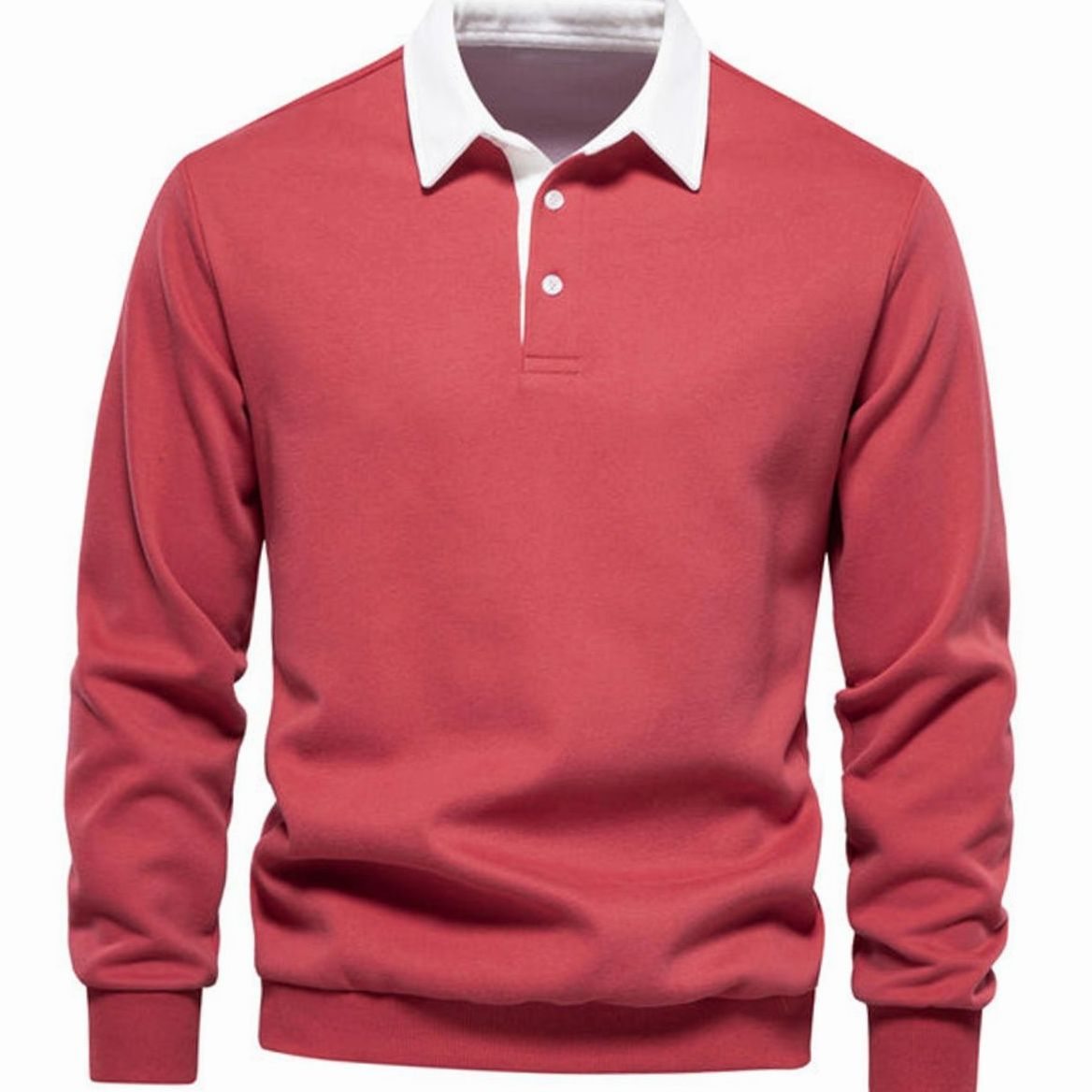 Gary | Gebreide herenpullover met polokraag en ribboorden