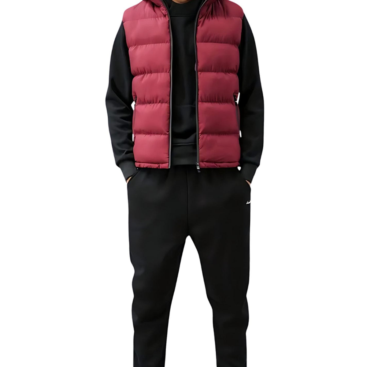 Arjan | Gewatteerde herenbodywarmer met opstaande kraag