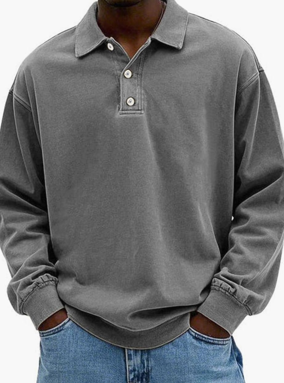 Mervyn | Herenpolosweatshirt met lange mouwen