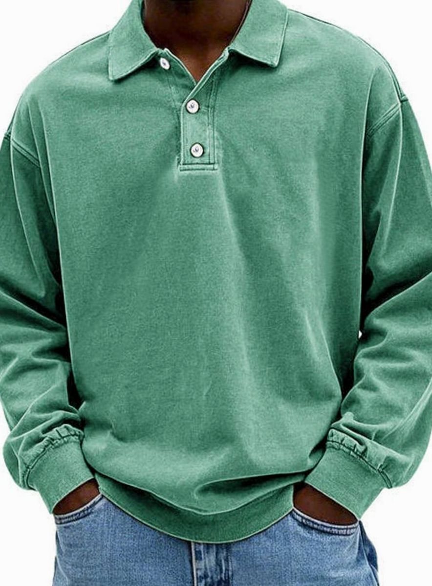 Mervyn | Herenpolosweatshirt met lange mouwen