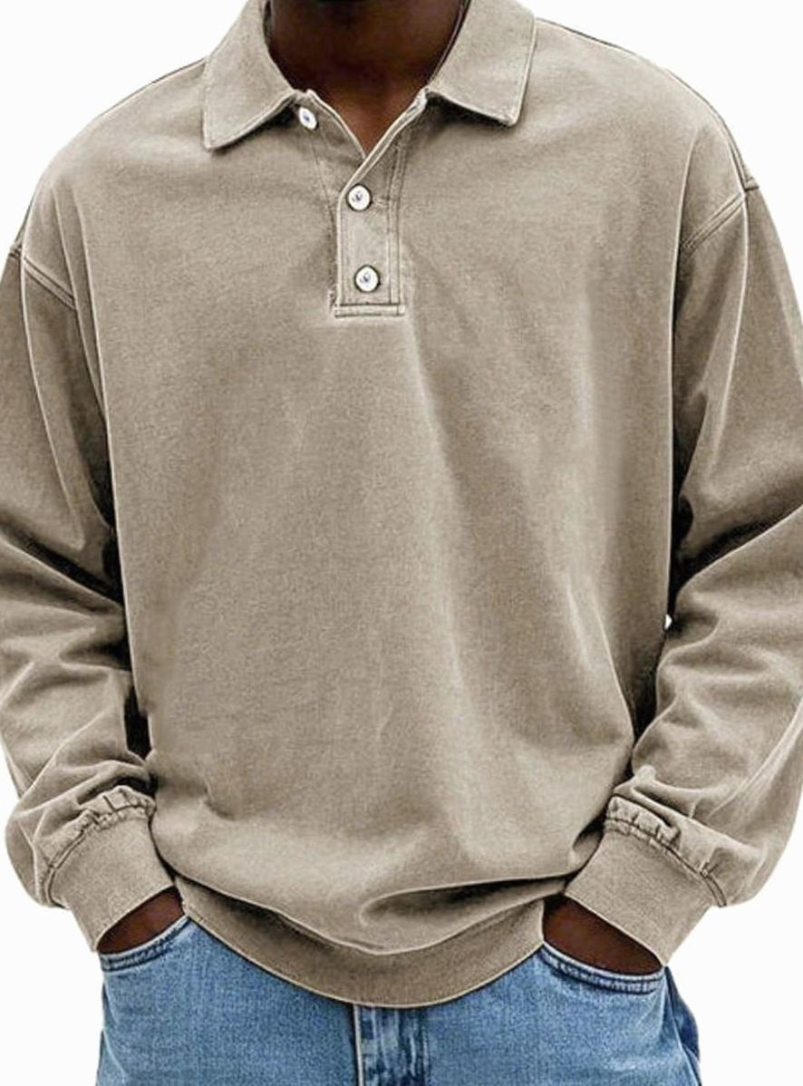 Mervyn | Herenpolosweatshirt met lange mouwen