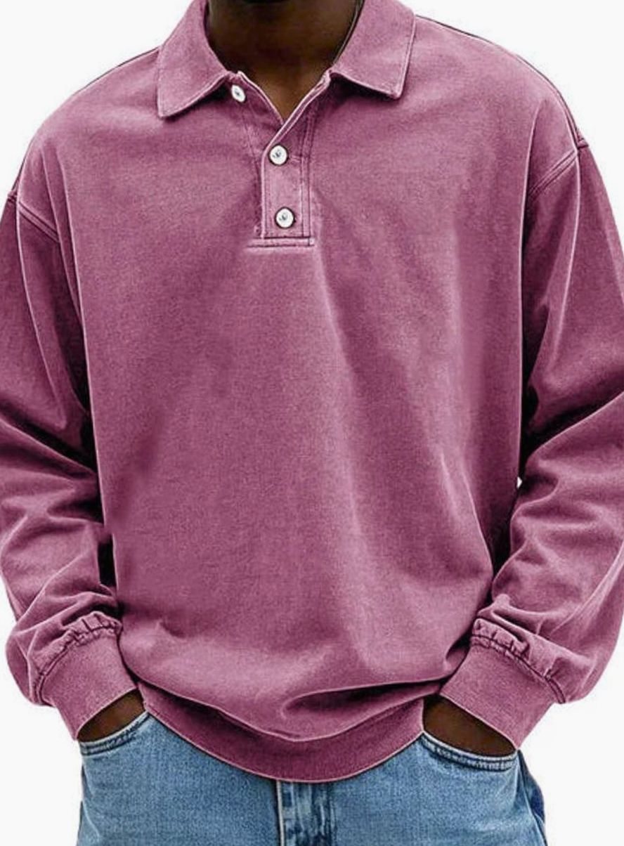 Mervyn | Herenpolosweatshirt met lange mouwen