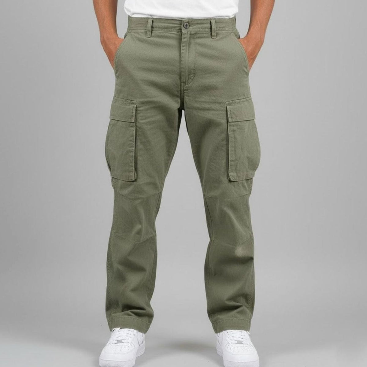 Sem | Streetwear cargobroek met relaxed fit en taps toelopende pijpen