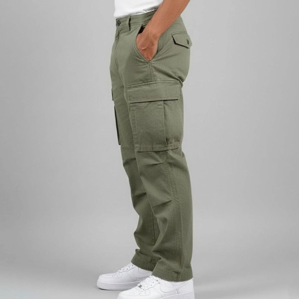 Sem | Streetwear cargobroek met relaxed fit en taps toelopende pijpen
