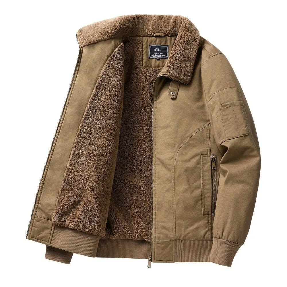 Kris | Herenbomberjack met sherpakraag en rits