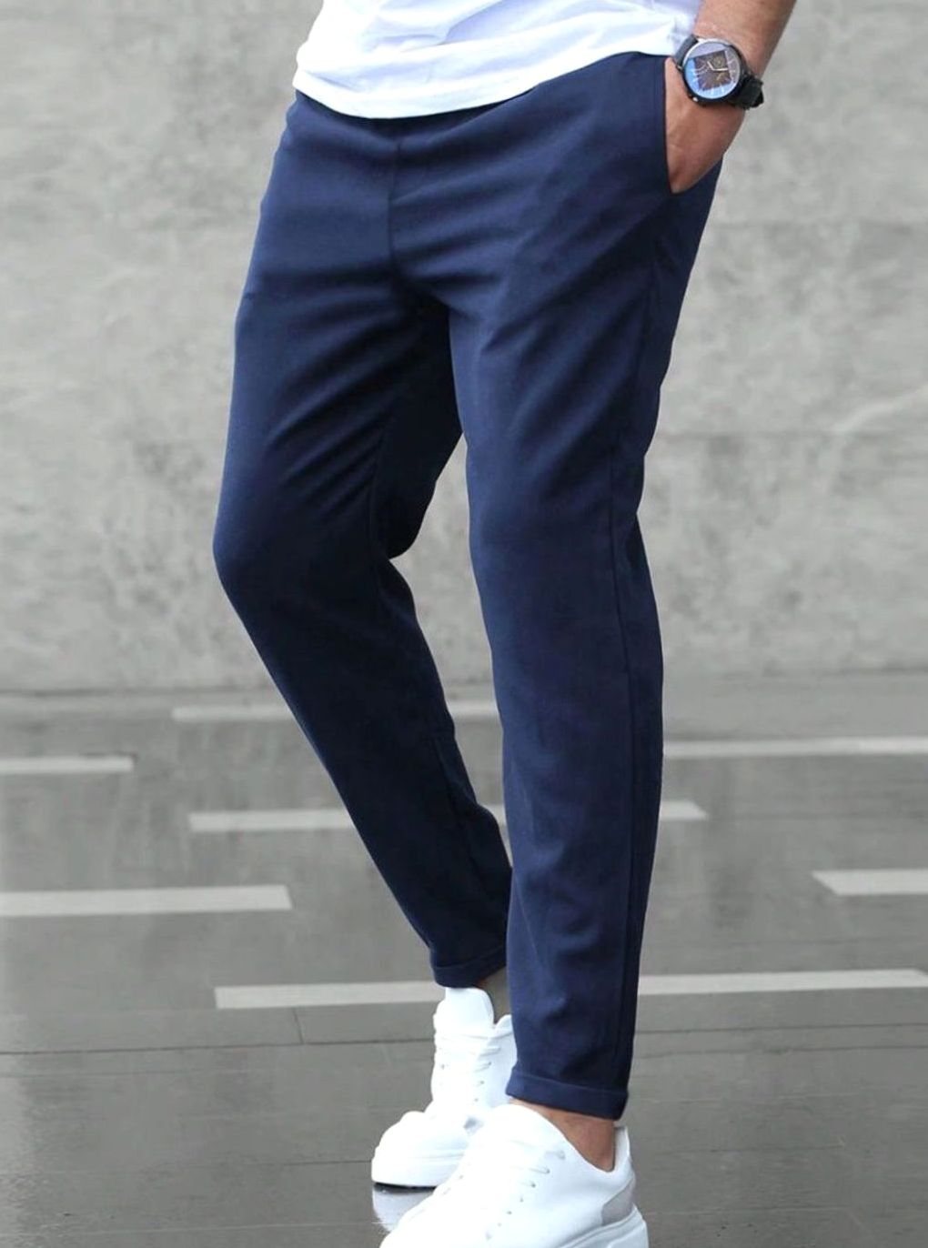 Melle | Slim-fit chino-jogger tot de enkel met trekkoord