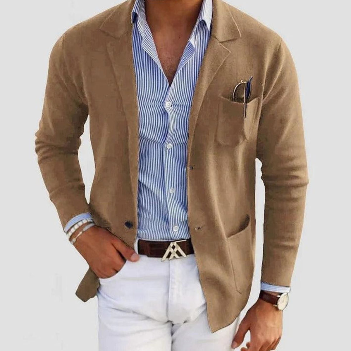 Tijn | Slim-fit blazer voor heren met revers en knoopsluiting