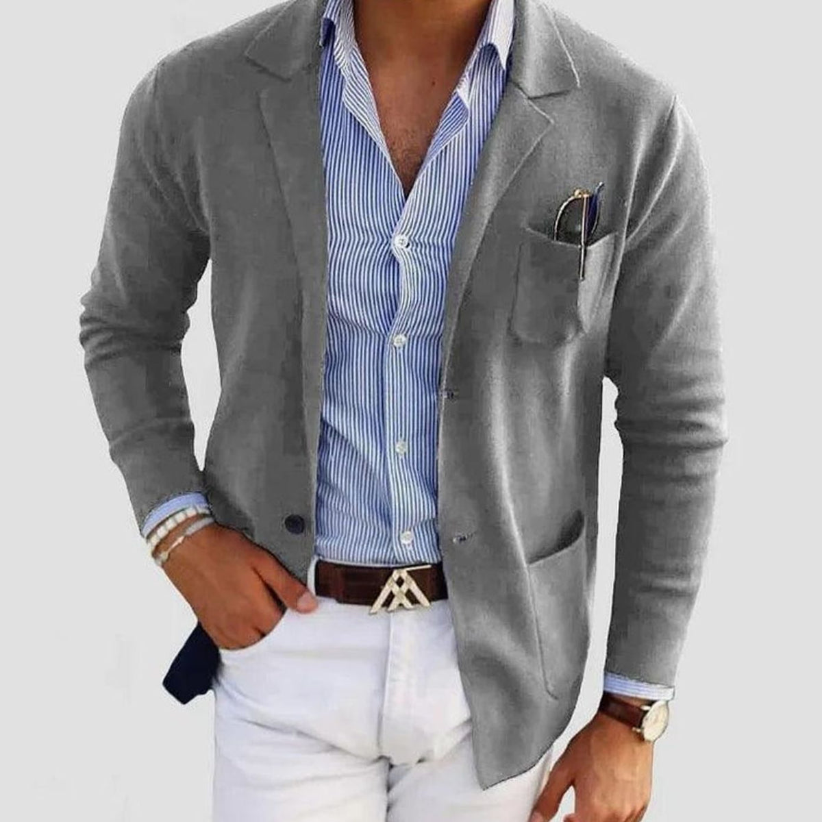 Tijn | Slim-fit blazer voor heren met revers en knoopsluiting