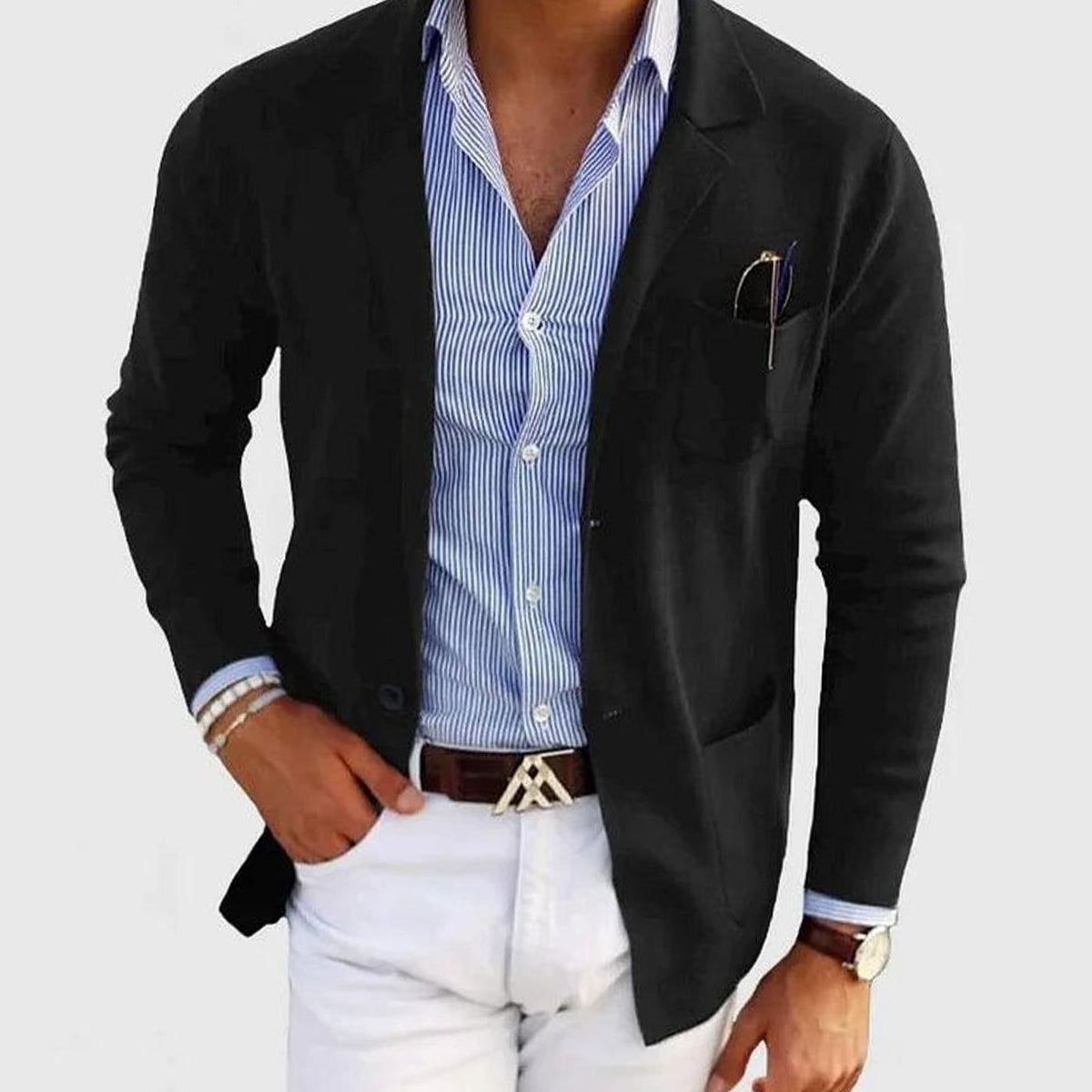 Tijn | Slim-fit blazer voor heren met revers en knoopsluiting