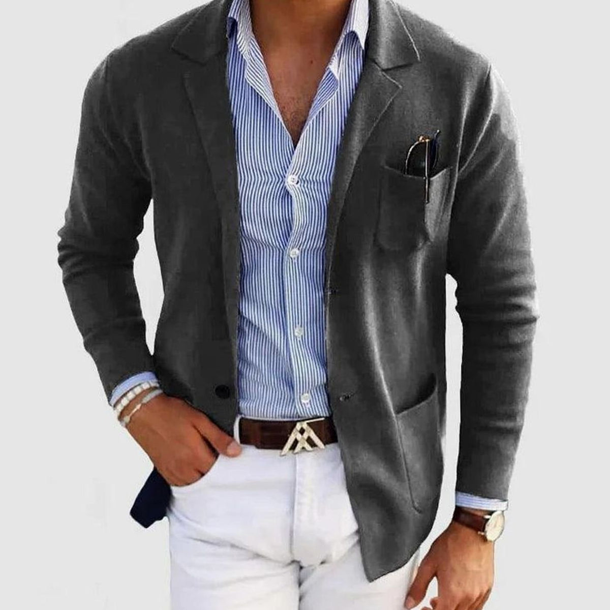 Tijn | Slim-fit blazer voor heren met revers en knoopsluiting