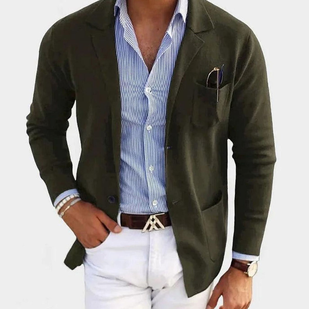 Tijn | Slim-fit blazer voor heren met revers en knoopsluiting