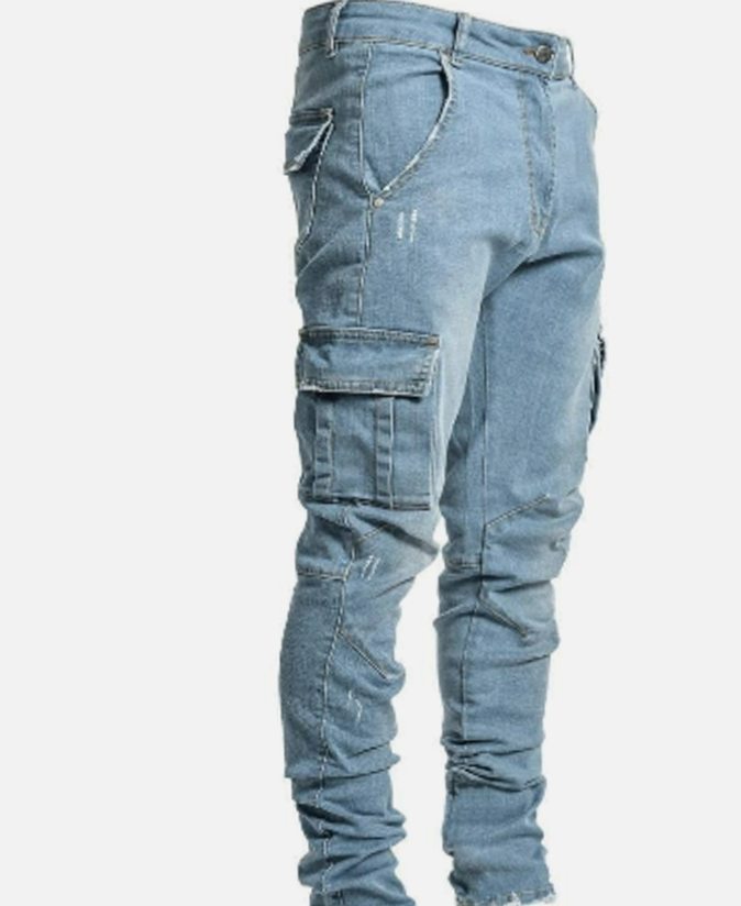 Abel | Slim-fit cargojeans met taps toelopende pijpen
