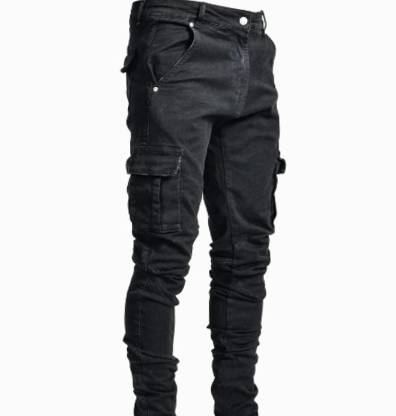 Abel | Slim-fit cargojeans met taps toelopende pijpen