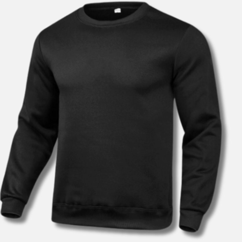 Javier | Slim-fit herensweatshirt van fleece met ronde hals