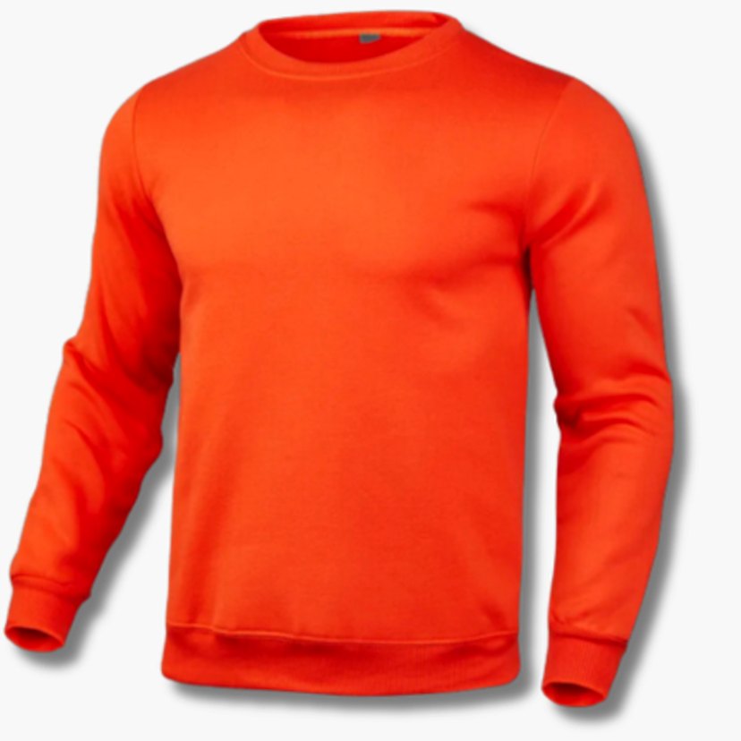 Javier | Slim-fit herensweatshirt van fleece met ronde hals