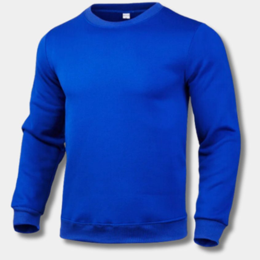 Javier | Slim-fit herensweatshirt van fleece met ronde hals