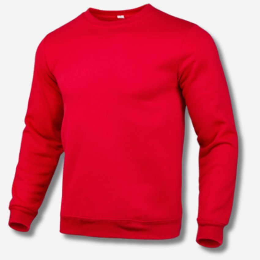 Javier | Slim-fit herensweatshirt van fleece met ronde hals