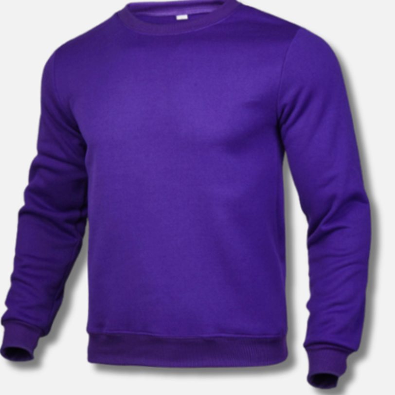 Javier | Slim-fit herensweatshirt van fleece met ronde hals